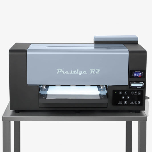 Prestige R2 DTF Printer front view on cart