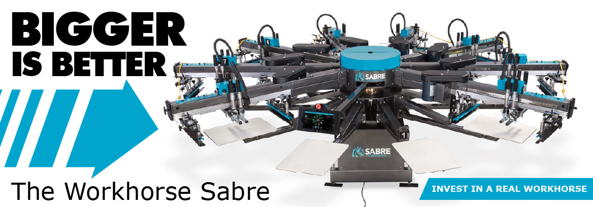 WORKHORSE SABRE AUTOMATIC SCREEN PRINTING MACHINE