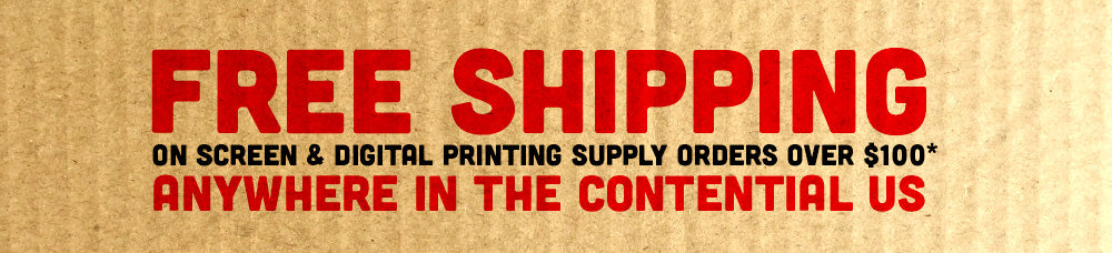 Lawson offers free shipping on screen printing supplies, DTG, DTF, vinyl, heat press, and embroidery supply orders over $100 anywhere in the continental United States.